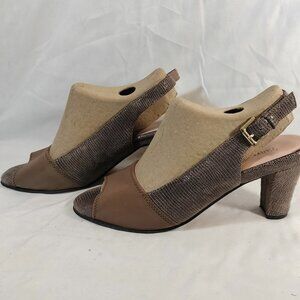 Taryn Rose Fortula Slingback Block Heels Open Toe